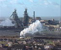 5051 passing Margam steelworks -  1 March 07